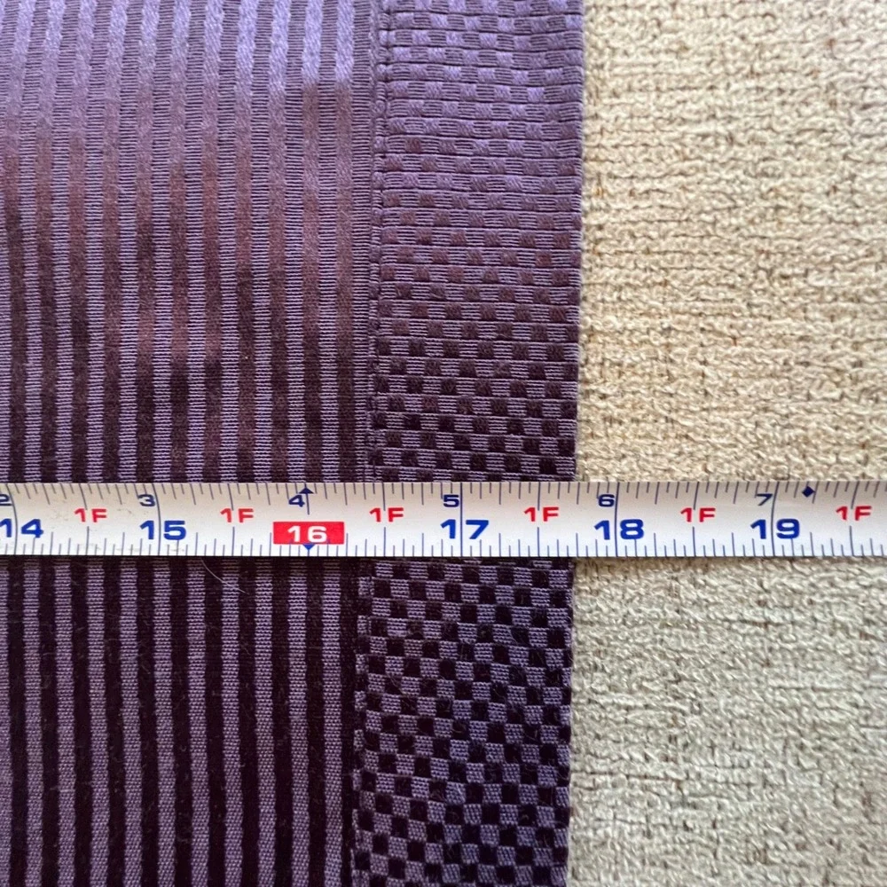 Purple Placemats Set of 4 Tonal Stripe Waffle Border Plum Eggplant‎ Rectangular